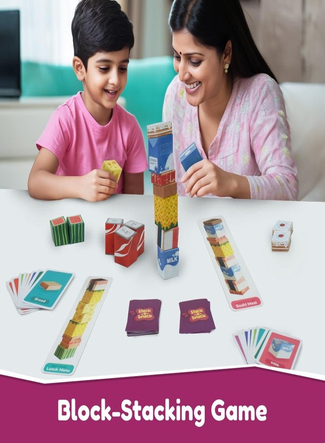 Bloomingo Board Game - Stack A Snack: Interactive Stacking Game for Kids & Adults; Pick A Card & Race To Build you Tower Of Treats; Birthday Gift for Boys & Girls Ages 4, 5, 6, 7, 8, 9, 10, 11 & More - Image 3